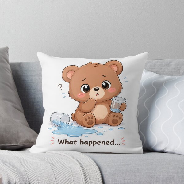 Item preview, Confused Bear Spilled Water What Happened Moment designed and sold by Sadia  Jannat.