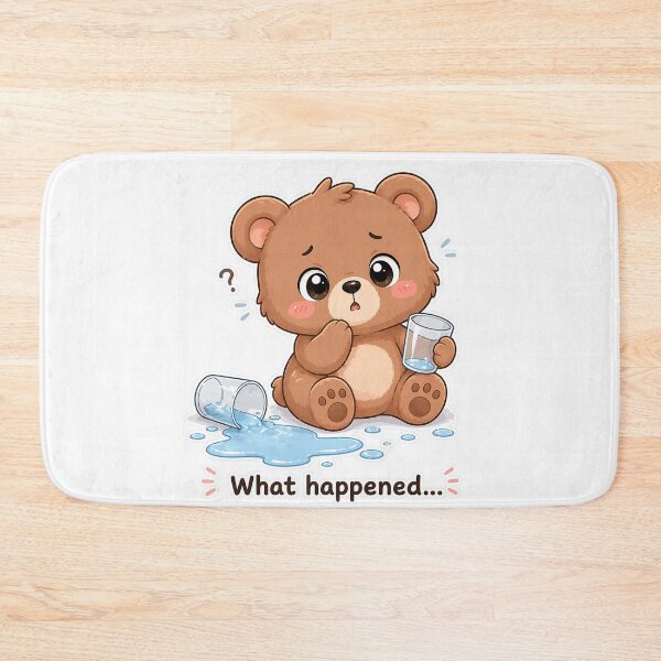 Item preview, Confused Bear Spilled Water What Happened Moment designed and sold by Sadia  Jannat.