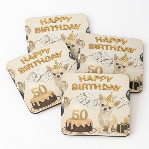 Item preview, Chihuahua 50th Birthday Dog Card designed and sold by GivingJoy.