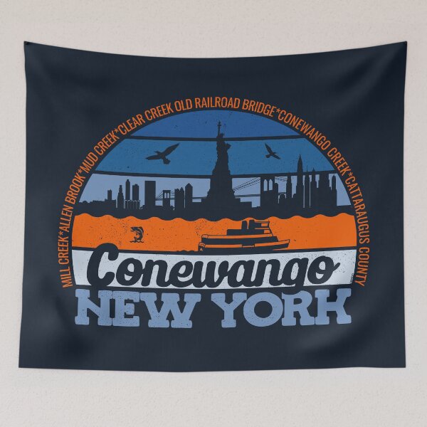 Item preview, Conewango New York Sunset Retro Vintage Local Pride Logo designed and sold by CRHPOD20.