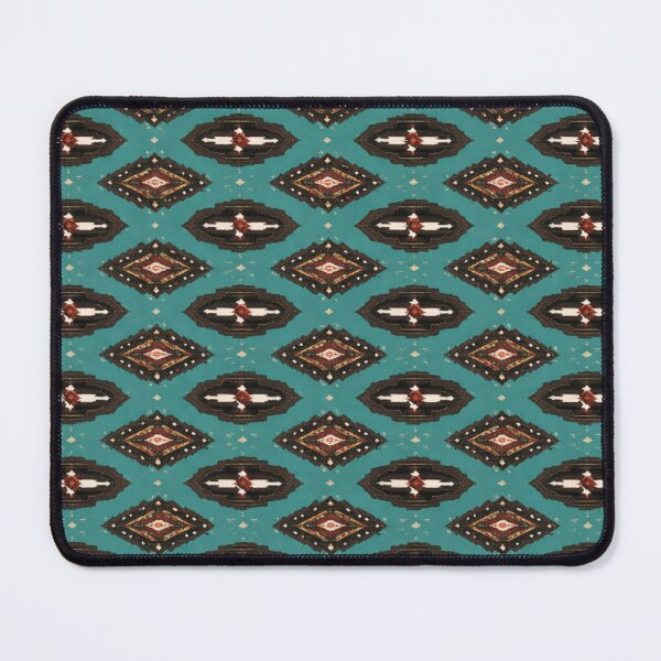 Item preview, Southwestern Turquoise Geometric Pattern - Desert Textile  designed and sold by Myra365Art.