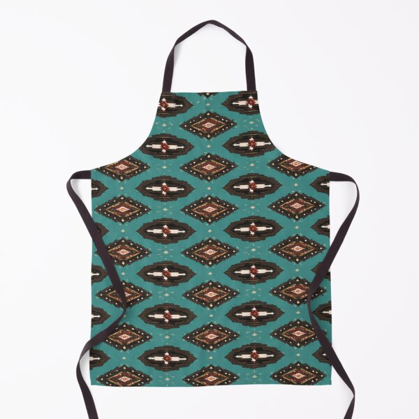 Item preview, Southwestern Turquoise Geometric Pattern - Desert Textile designed and sold by Myra365Art.