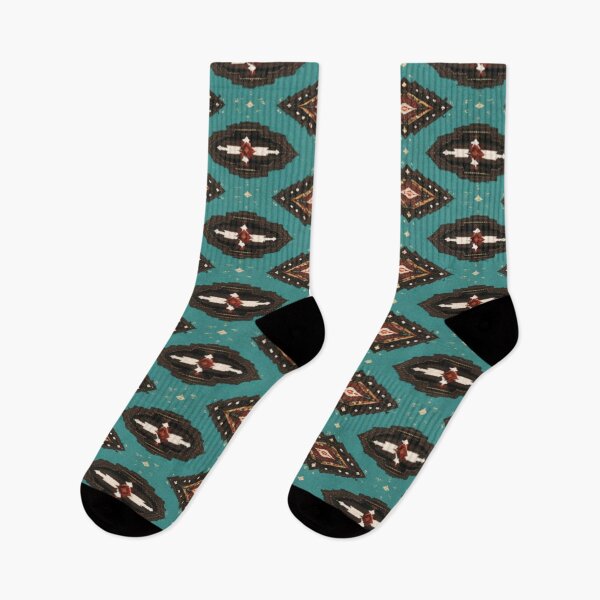 Item preview, Southwestern Turquoise Geometric Pattern - Desert Textile  designed and sold by Myra365Art.