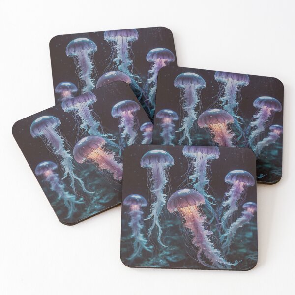 Item preview, Glowing Jellyfish Underwater Fantasy Wall Art designed and sold by BeautifulVirtues.
