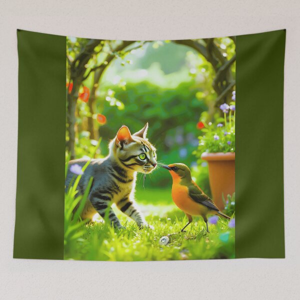 Item preview, Kitten and little bird designed and sold by Creative Visualize.