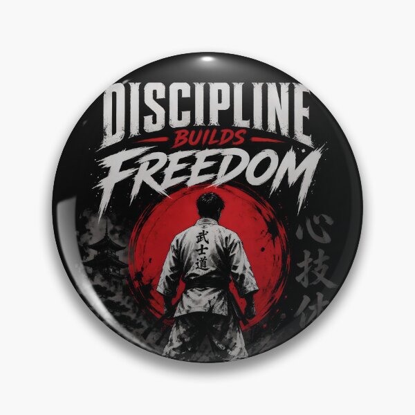 Item preview, Discipline Builds Freedom - Bushido Samurai Martial Arts Quote designed and sold by FightModeStudio.