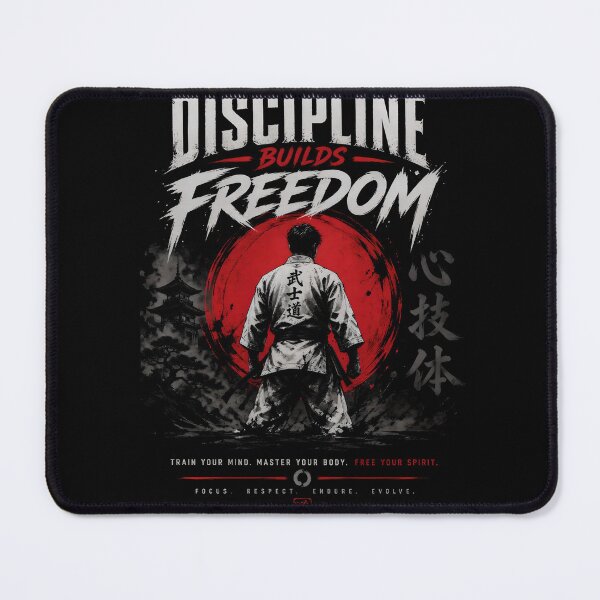 Item preview, Discipline Builds Freedom - Bushido Samurai Martial Arts Quote designed and sold by FightModeStudio.