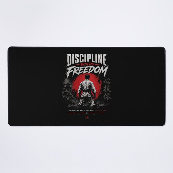 Item preview, Discipline Builds Freedom - Bushido Samurai Martial Arts Quote designed and sold by FightModeStudio.