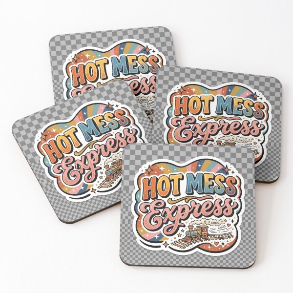 Item preview, Hot Mess Express Retro Groovy Fun Sarcastic Sticker designed and sold by R & K Fashions.