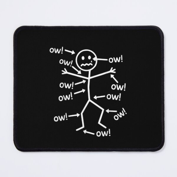 Item preview, Ow Ow Ow Stick Character Figure Humor Chronic Pain Awareness designed and sold by ivotee.