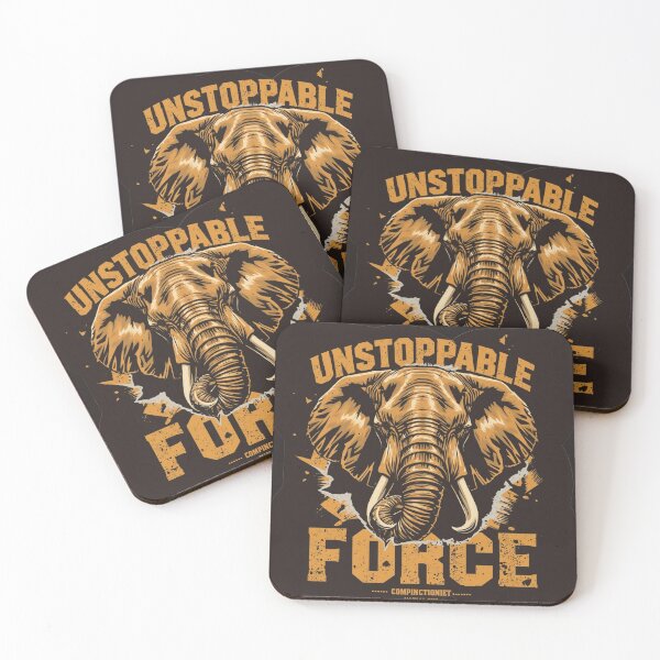 Item preview, Founder Unstoppable Force Elephant Industrial Stencil Wall Art designed and sold by SavannaStrikes.