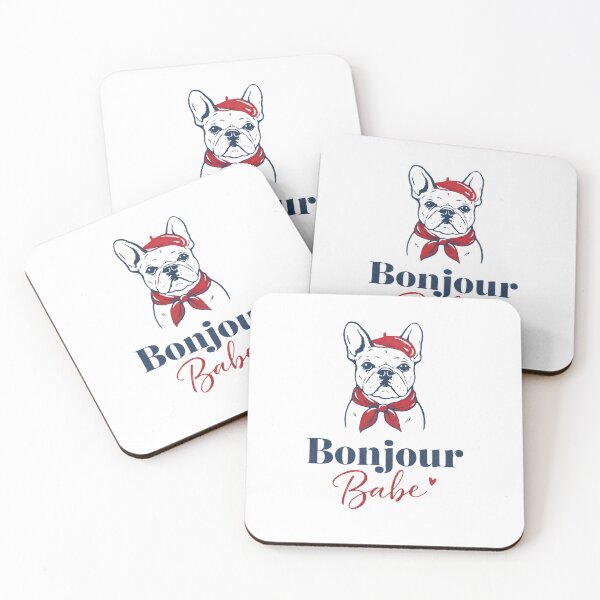 Item preview, Bonjour Babe French Bulldog Beret Illustration designed and sold by ByLusya.