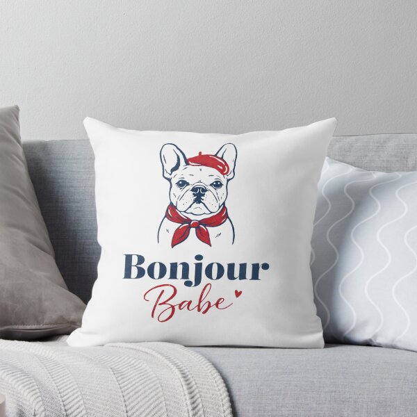 Item preview, Bonjour Babe French Bulldog Beret Illustration designed and sold by ByLusya.