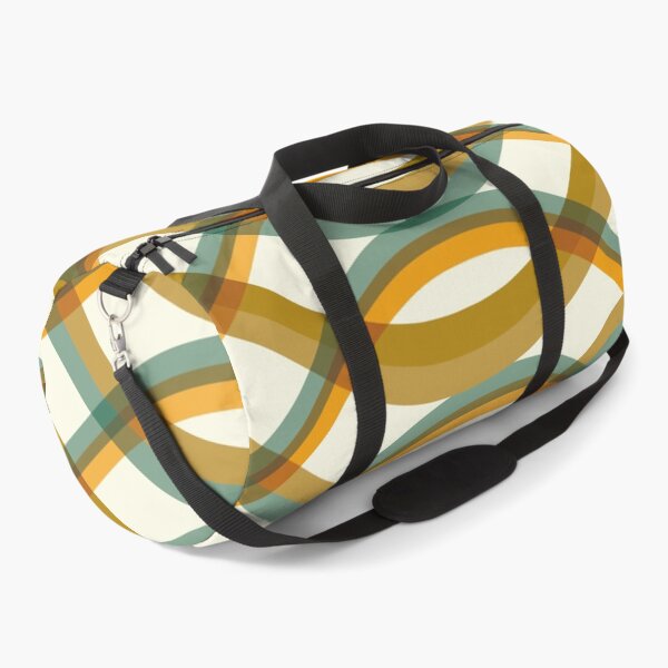 Item preview, Mid Century Modern Geometric Waves - Teal and Mustard designed and sold by JMgraphic.