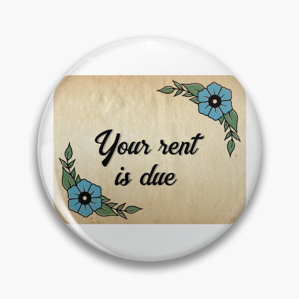 Item preview, Rent is due - flowers alt designed and sold by DomDrawsThings.