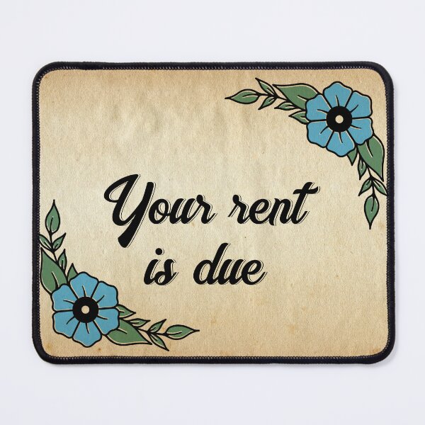 Item preview, Rent is due - flowers alt designed and sold by DomDrawsThings.