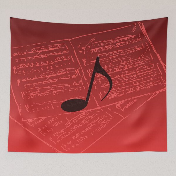 Item preview, Make Note Of The Music Red designed and sold by BrightrDayMusicArt.