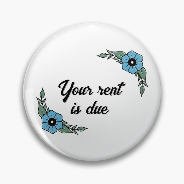Item preview, Rent is due - flowers designed and sold by DomDrawsThings.