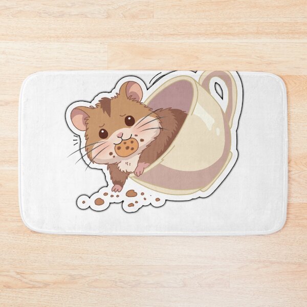 Item preview, Cute Hamster Cookie Lover Sticker – Kawaii Hamster in Mug, Funny Snack Lover Cartoon designed and sold by pn_terest.