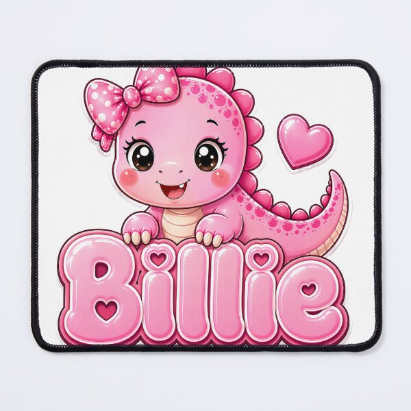 Item preview, Cute Pink Dinosaur Billie Name Sticker designed and sold by JoyPopSticker.
