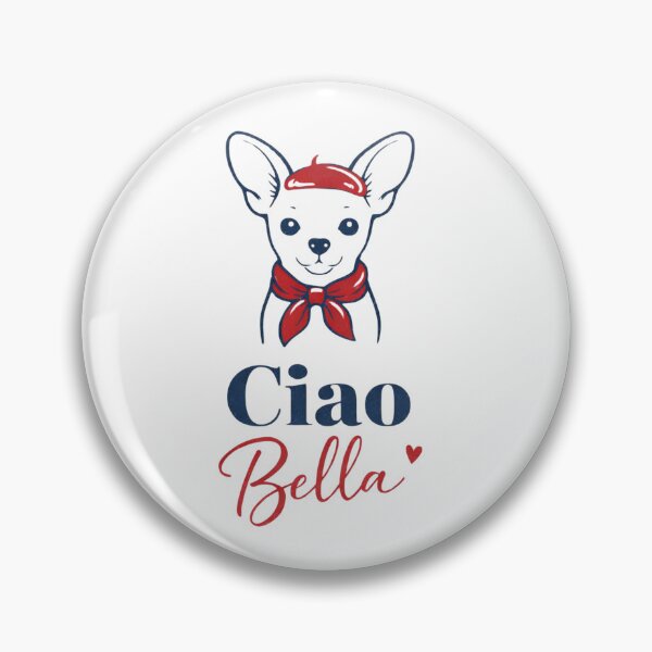 Item preview, Ciao Bella Chihuahua Retro Dog Illustration designed and sold by ByLusya.
