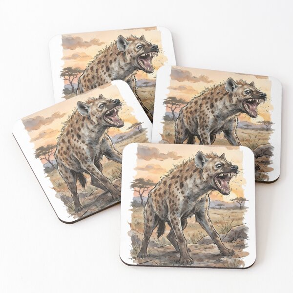 Item preview, Spotted Hyena Crocuta Crocuta Serengeti Sunset Africa designed and sold by RubisLeaf.