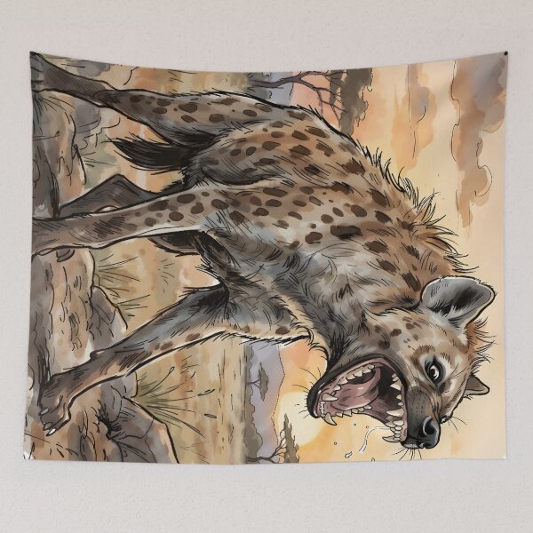 Item preview, Spotted Hyena Crocuta Crocuta Serengeti Sunset Africa designed and sold by RubisLeaf.