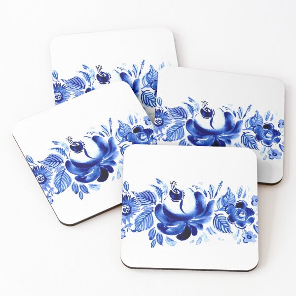 Item preview, Blue floral decor designed and sold by bokasin.