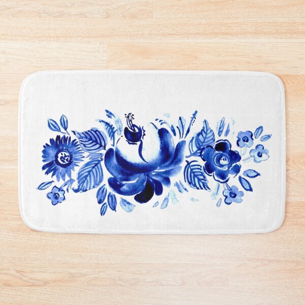 Artikelvorschau, Blaue Blumendekoration entworfen und verkauft von bokasin.