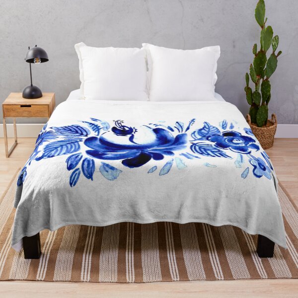 Item preview, Blue floral decor designed and sold by bokasin.