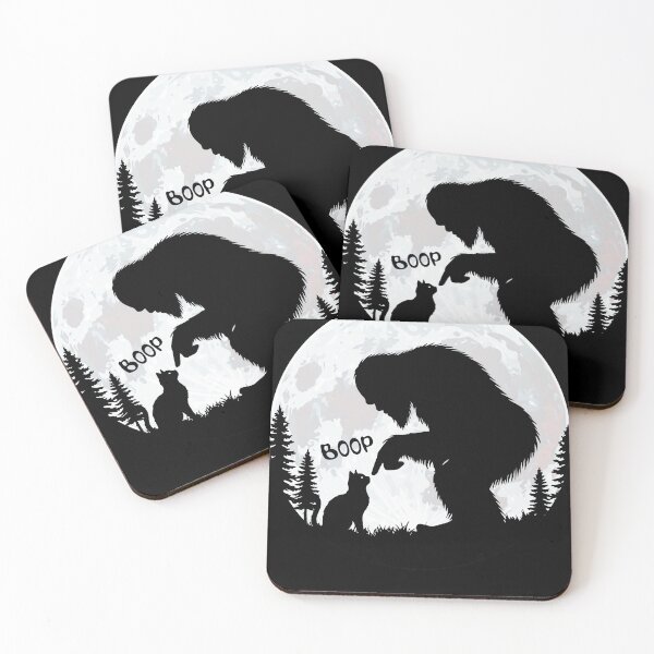 Item preview, Fun Hand Boop Nose Bigfoot Sasquatch Cat Full Moon Bigfoot Cat Lovers designed and sold by LounisArt.