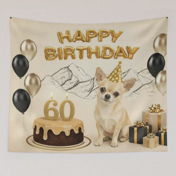 Item preview, Chihuahua 60th Birthday Dog Card designed and sold by GivingJoy.