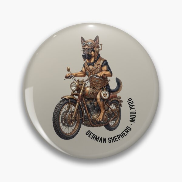 Item preview, Steampunk German Shepherd MOD. 1926 Motorcycle Art. designed and sold by KojourinArt.