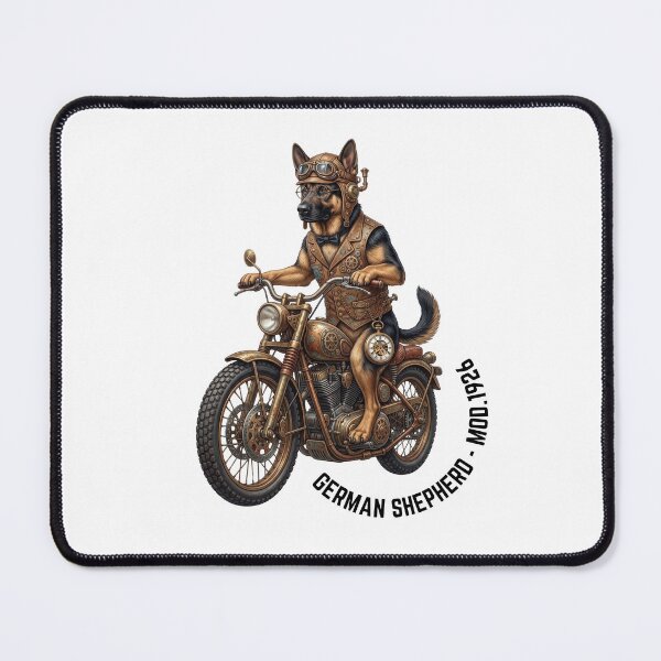 Item preview, Steampunk German Shepherd MOD. 1926 Motorcycle Art. designed and sold by KojourinArt.