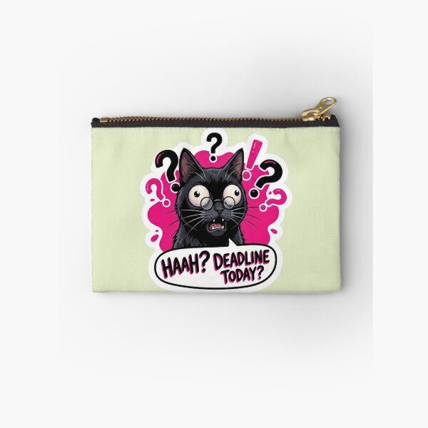 Item preview, Funny Confused Black Cat Meme - Cute Work Stress Humor designed and sold by RealCuties.