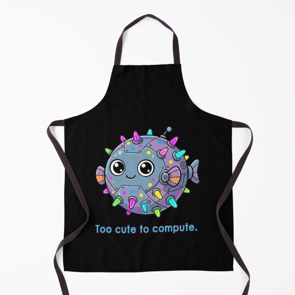 Item preview, Neon Robo Pufferfish – Playful Cyber Sea Friend designed and sold by Herzbaumatelier.