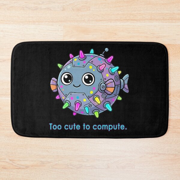 Item preview, Neon Robo Pufferfish – Playful Cyber Sea Friend designed and sold by Herzbaumatelier.