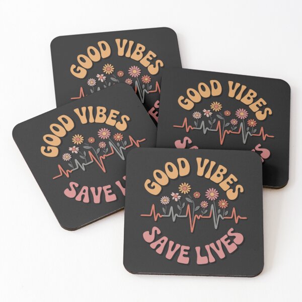 Item preview, Retro Nurse Good Vibes Save Lives – Groovy Floral Nursing Heart & Professional Art designed and sold by Gadget80.