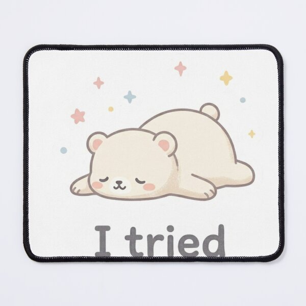 Item preview, Funny Minimalist Sticker “I Tried” | Cute Aesthetic Humor designed and sold by Studioyasmin.