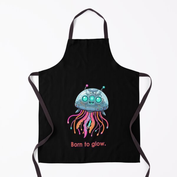 Item preview, Neon Robo Jelly – Glowing Cyber Jellyfish designed and sold by Herzbaumatelier.