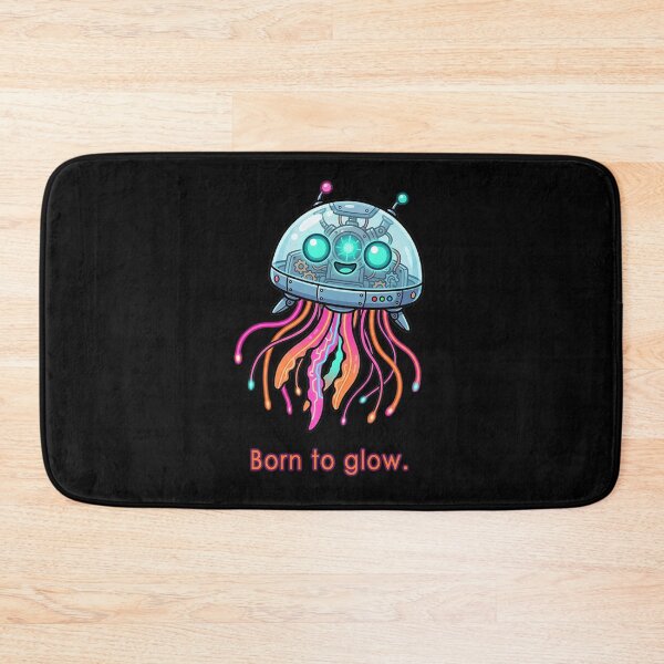 Item preview, Neon Robo Jelly – Glowing Cyber Jellyfish designed and sold by Herzbaumatelier.