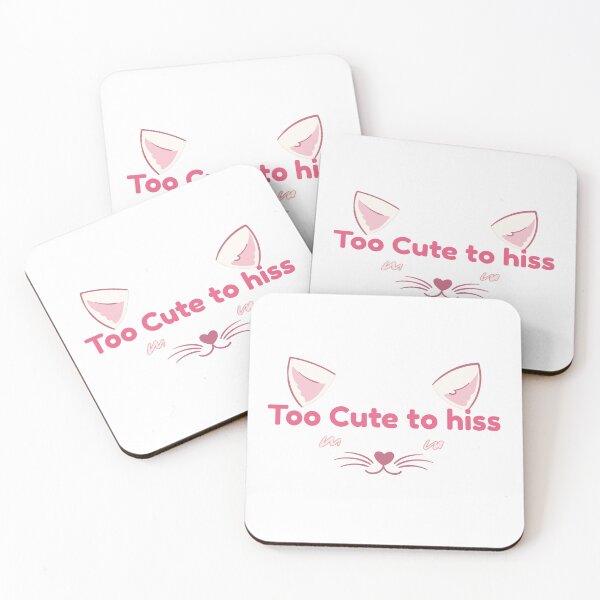 Item preview, Too Cute to Hiss Kawaii Pink Cat Face  designed and sold by Rehnair.