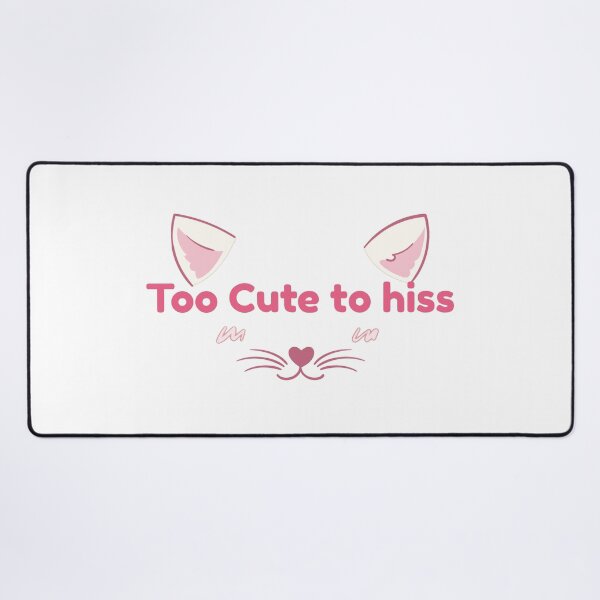 Item preview, Too Cute to Hiss Kawaii Pink Cat Face designed and sold by Rehnair.