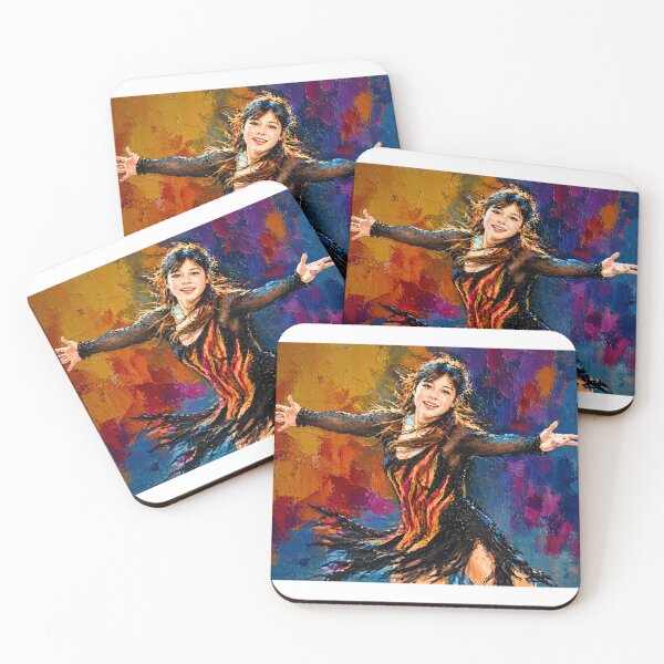 Item preview, Colorful Figure Skating Art Close Up Ice Skater Vibrant Dance On Ice Design designed and sold by origin-arthouse.