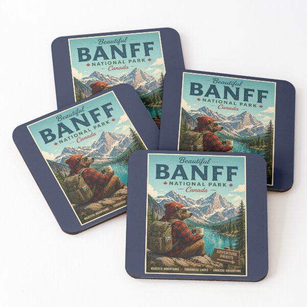Item preview, Banff National Park Bear – Vintage Travel Poster Canada designed and sold by AnimalAirtistry.