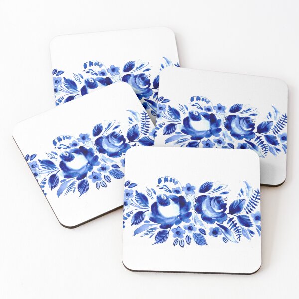 Item preview, Blue floral decor designed and sold by bokasin.