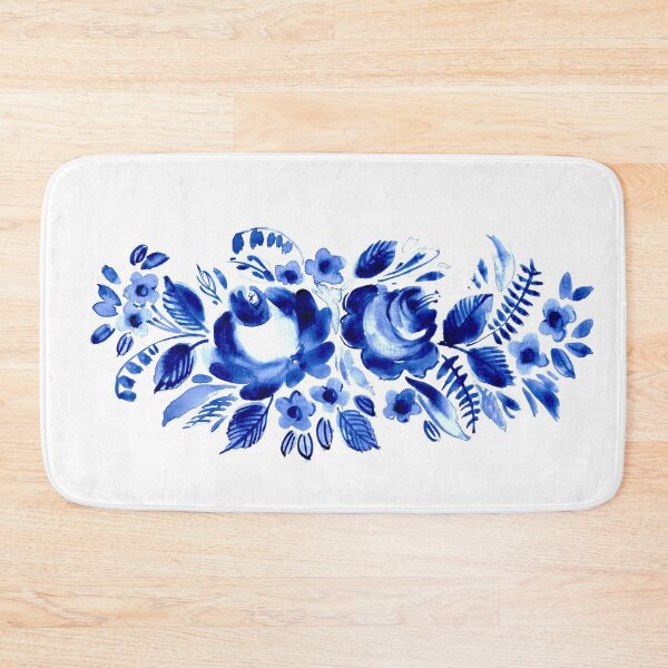 Item preview, Blue floral decor designed and sold by bokasin.