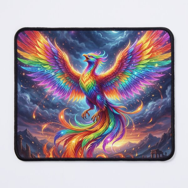 Item preview, Phoenix Rising - Rainbow Fire Bird - Mythical Fantasy Art designed and sold by Novas-Place.