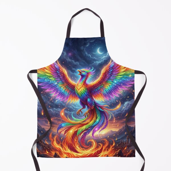 Item preview, Phoenix Rising - Rainbow Fire Bird - Mythical Fantasy Art designed and sold by Novas-Place.