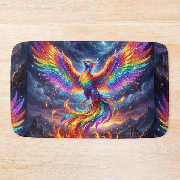 Item preview, Phoenix Rising - Rainbow Fire Bird - Mythical Fantasy Art designed and sold by Novas-Place.